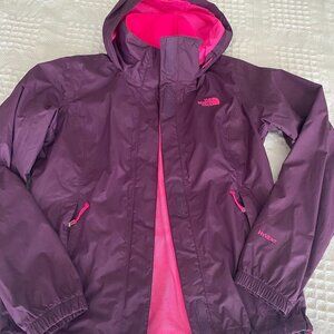 THE NORTH FACE WOMEN'S JACKET HYVENT BURGUNDY COLOUR SIZE S PERFECT CONDITION
